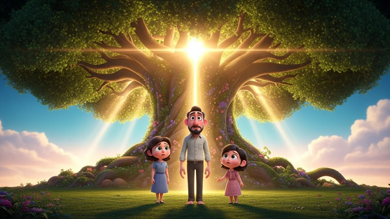 மாய மரத்தின் ஒளி, தந்தையை குணப்படுத்துகிறது