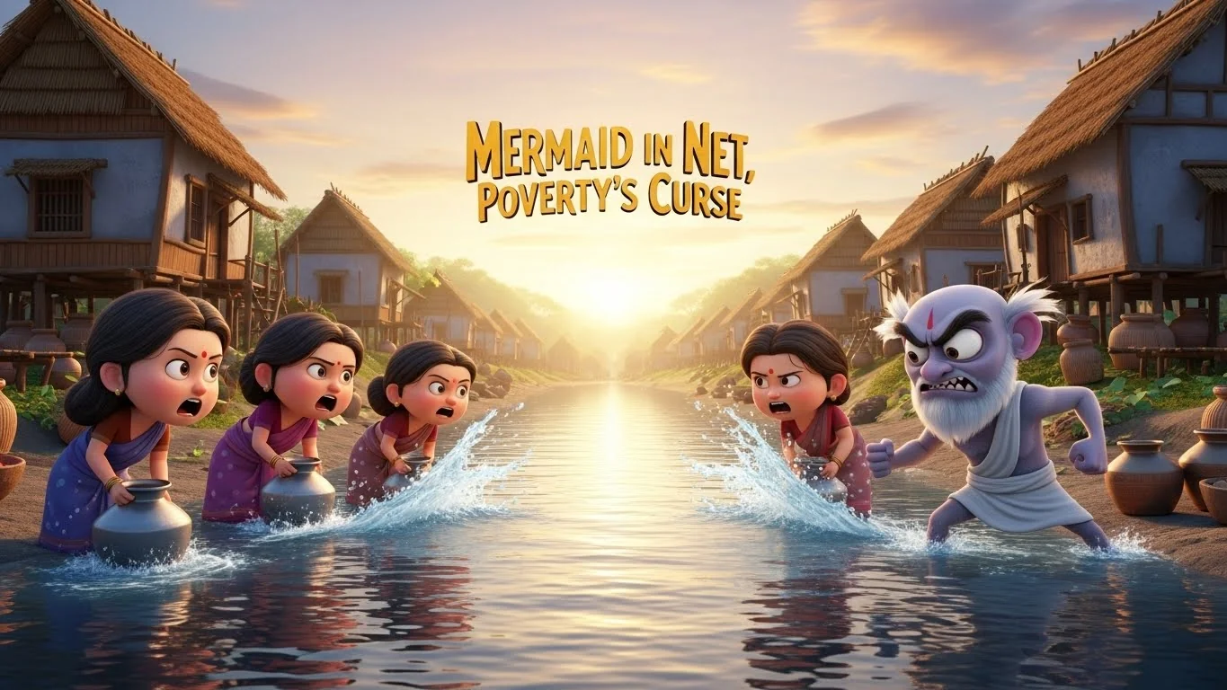 நீர்க்கன்னி வலையில், வறுமையின் சாபம்