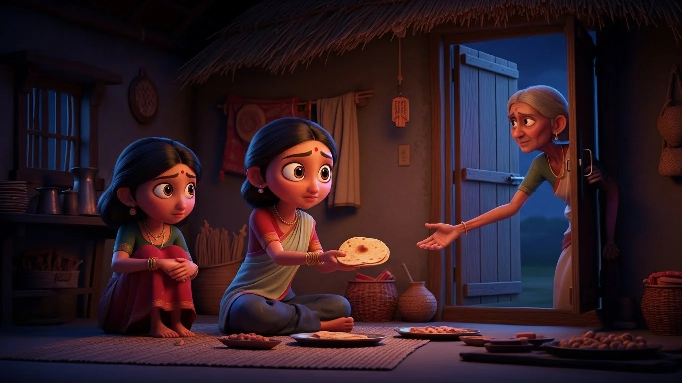 பசித்த மூதாட்டிக்கு உணவு