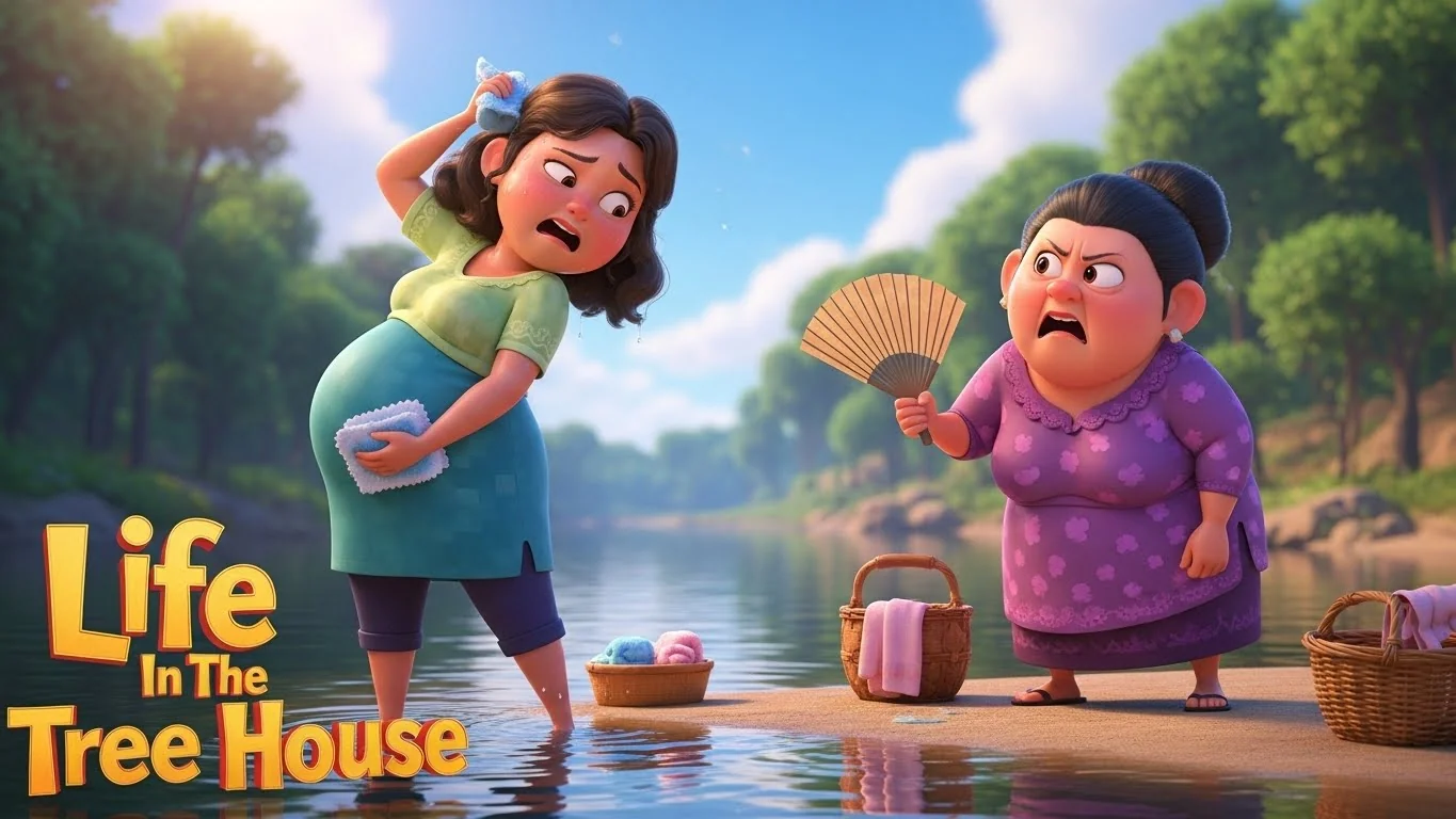 மர வீட்டில் ஏழை வாழ்க்கை