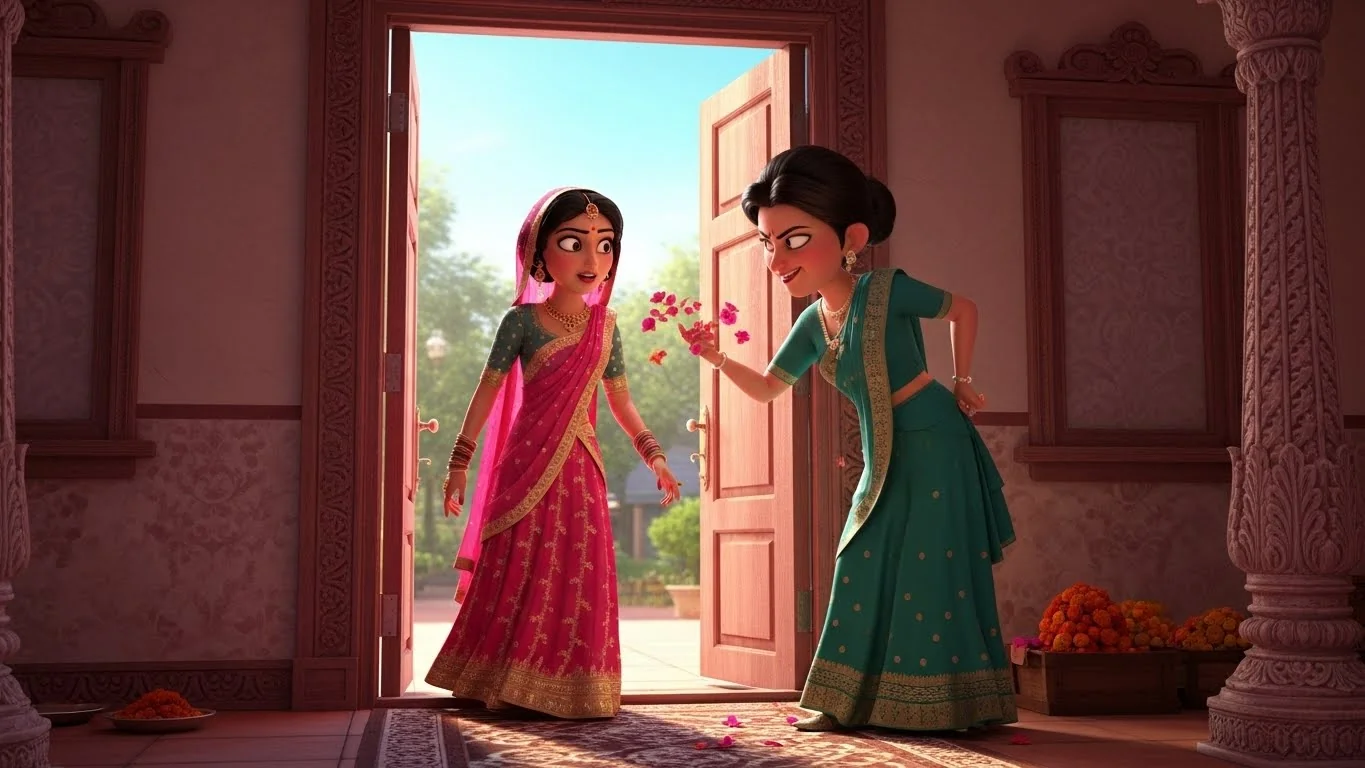 சமையல் திறனை சவால் செய்யும் நாத்தனார்.