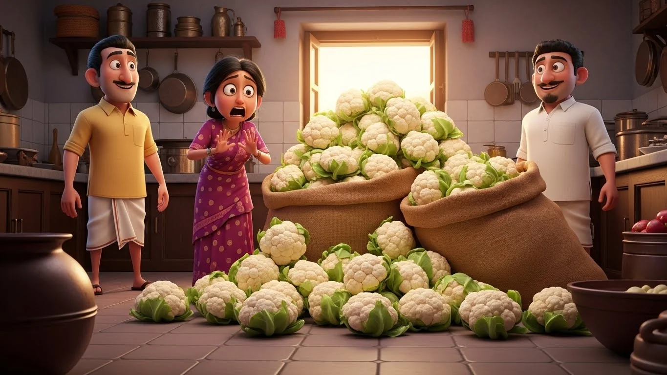 முதல் சமையலில் காலிஃப்ளவர் குடோன்.