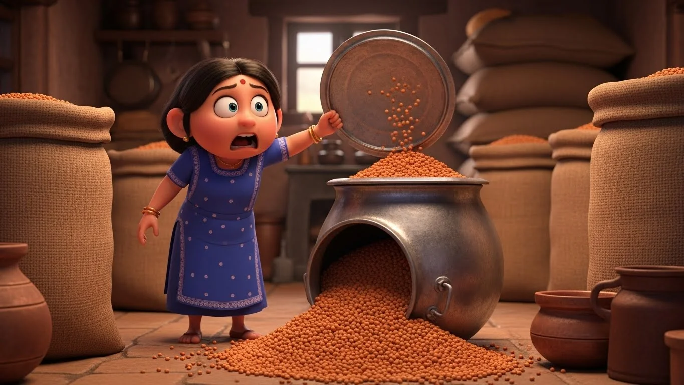 மாவு டப்பாவில் சோழே பருப்பு!