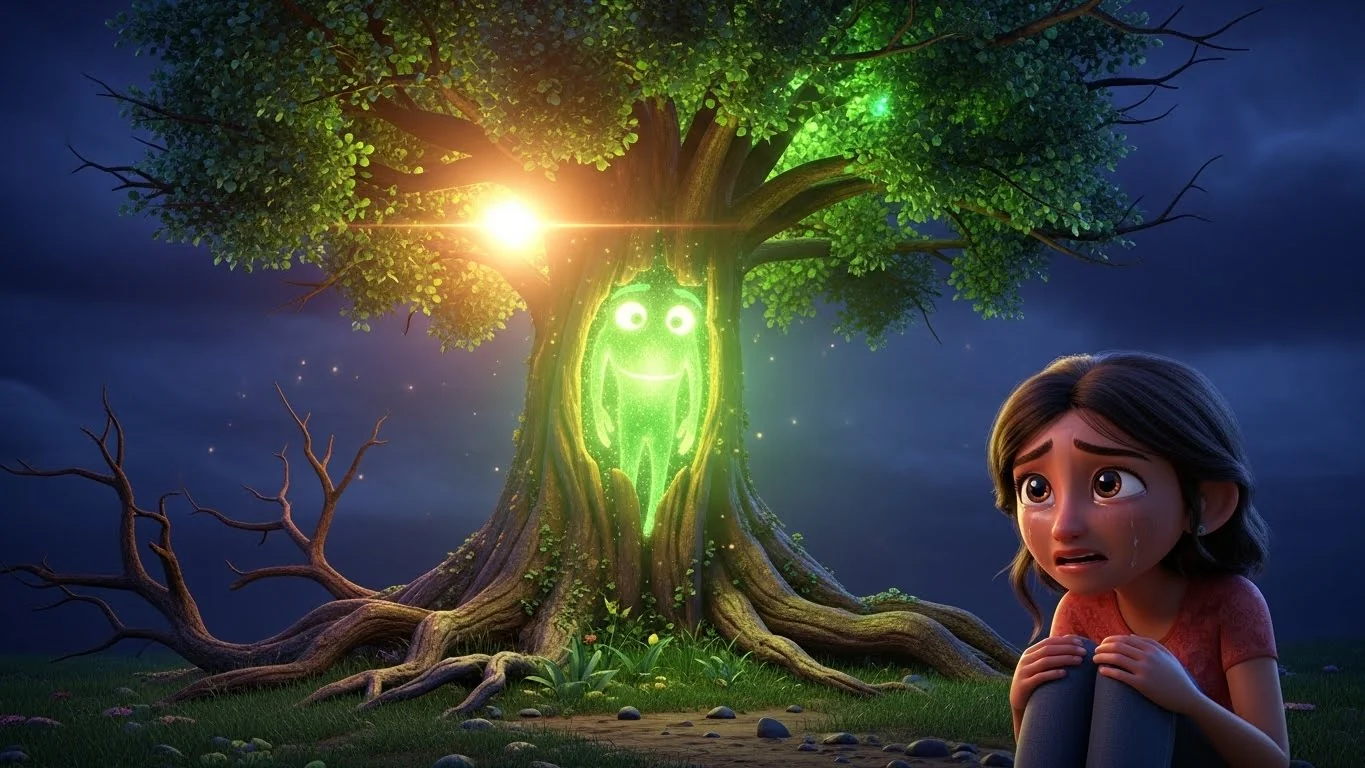 துயரத்தில் ரேகா: பொன்னொளியில் ஜொலிக்கும் அதிசய மரம்.