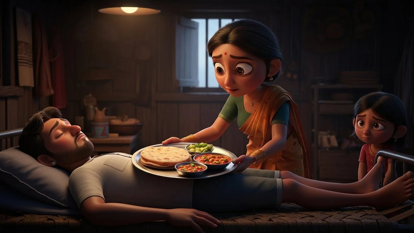 ஐந்து வருடங்களாக கோமாவில் இருக்கும் கணவருக்கு உணவு பரிமாறும் நம்பிக்கை.