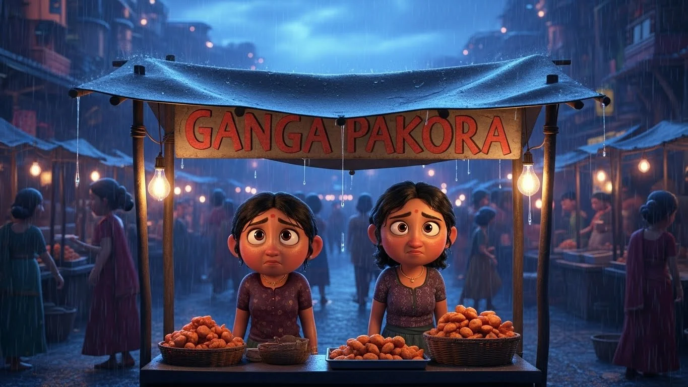 போட்டியாளரின் தந்திரத்தால் ஏமாற்றமடைந்த தாயும் மகளும்.