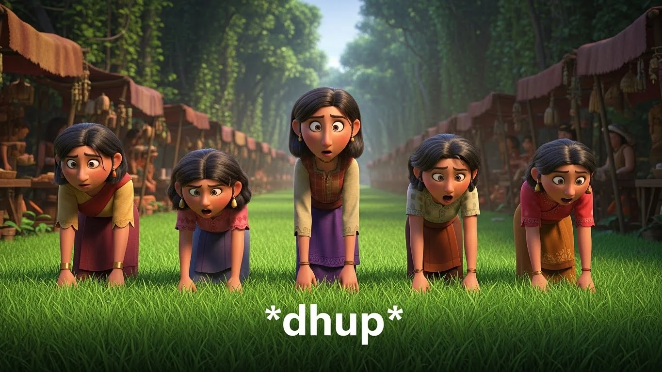 காட்டில் தரையின் குளிர்ச்சியை உணர்ந்த மருமகள்கள்: ஐடியா பளிச்சிடுகிறது.