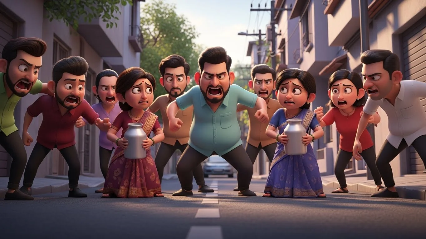 பால் வியாபாரிகளால் மிரட்டப்படும் தாய் மகள்.