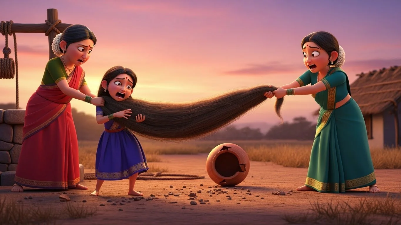 கிணற்றடியில் கூந்தல் தாக்குதல்