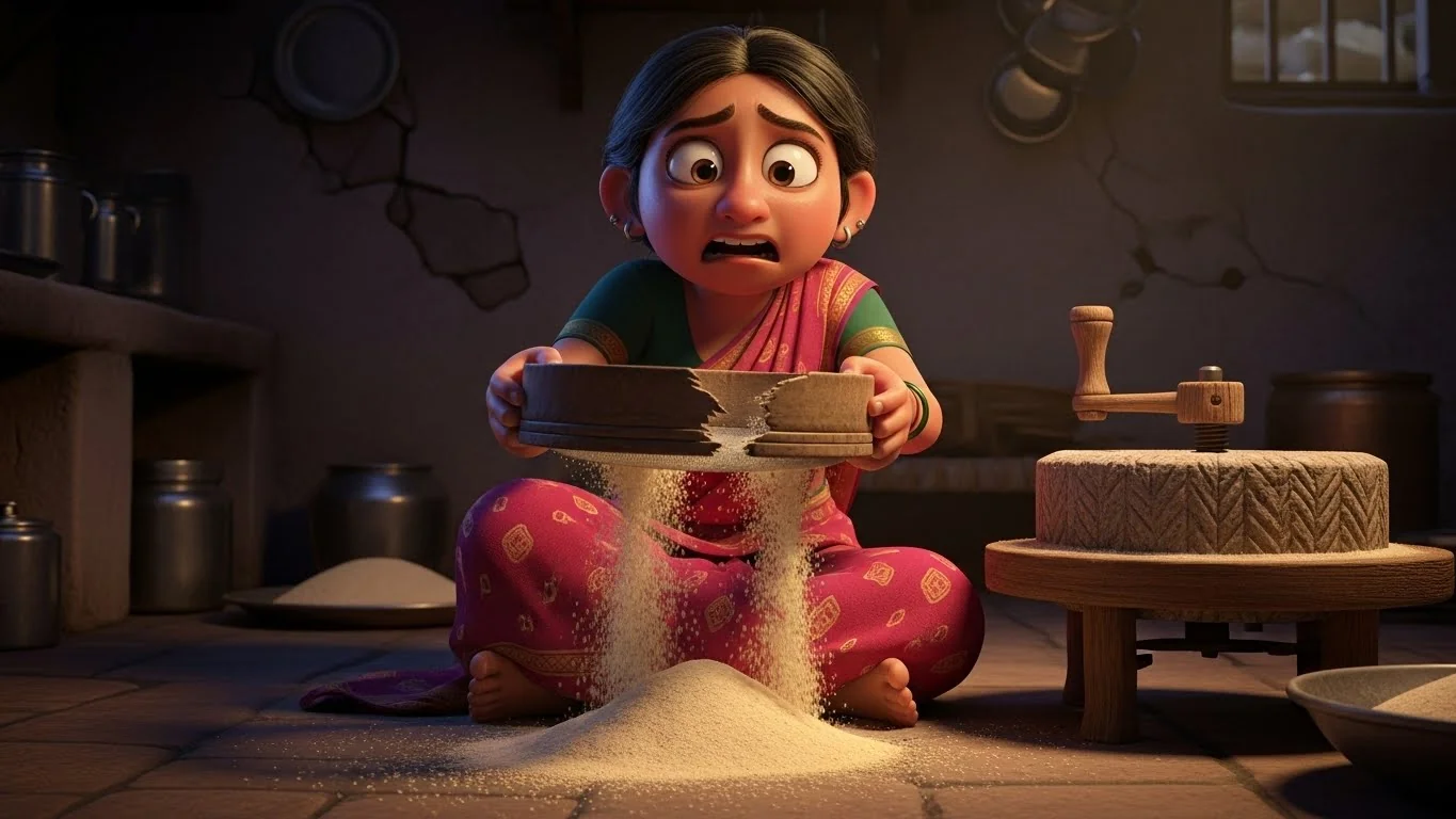 உடைந்த சல்லடை, வெறுமையான அடுப்படி