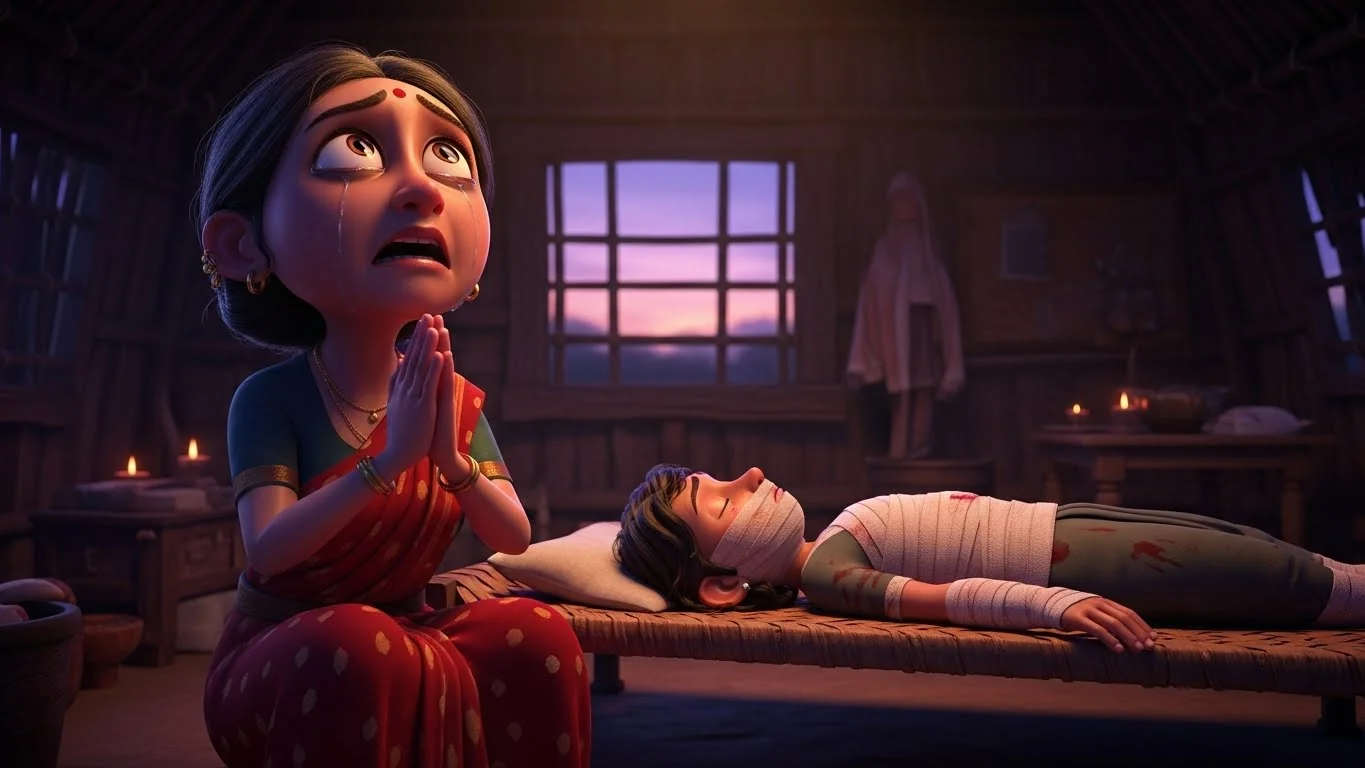 காயமடைந்த கணவனுக்காக சௌத் விரதம்