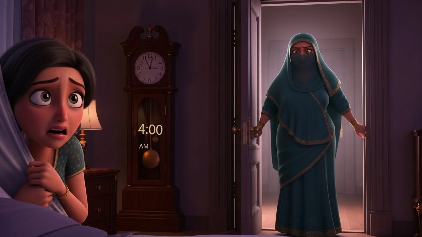 அதிகாலை நான்கு மணிக்கு கட்டாய வேலைக்கு அழைக்கப்பட்ட மருமகள்.