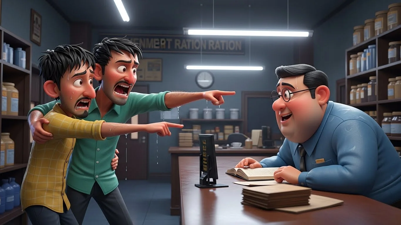 அரசு அலுவலகத்தில் லஞ்சம், ஏமாற்றத்துடன் சகோதரர்கள்.