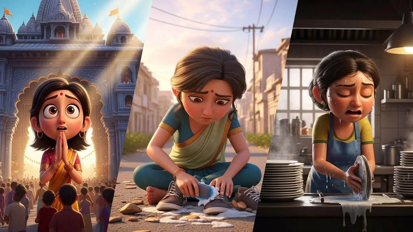 அன்னையின் நோயைக் குணமாக்க கடினமாக உழைக்கும் சகோதரிகள்