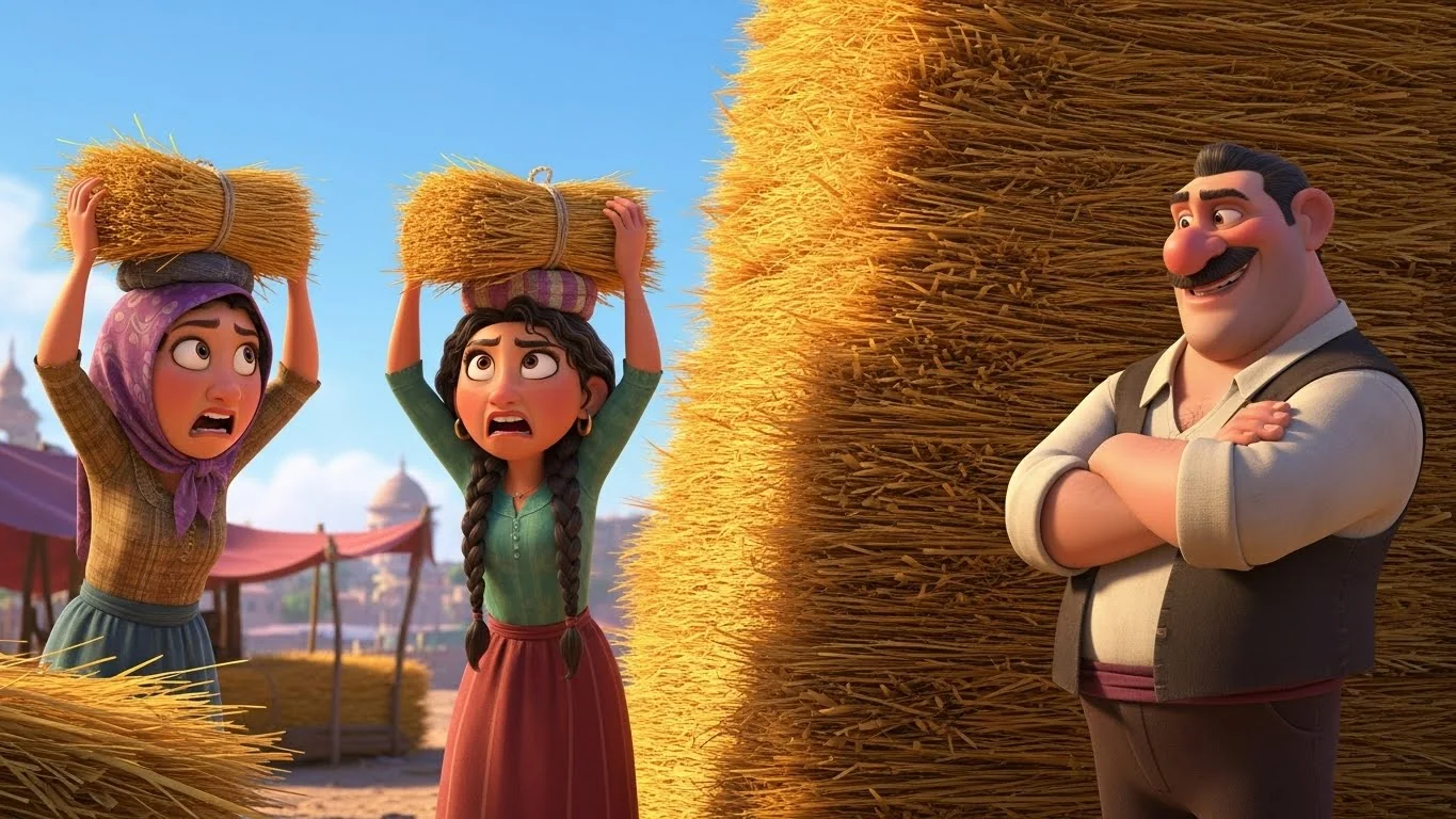 மற்ற கிராமத்தில் அதிக விலைக்கு குறைவான கால்நடை தீவனத்தை வாங்குவதில் அவர்கள் ஏமாற்றமடைகிறார்கள்.