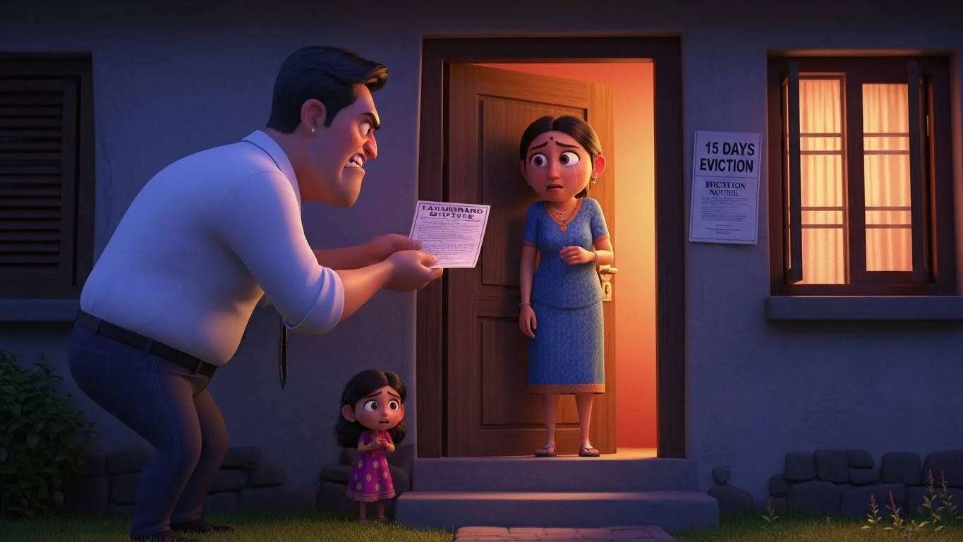 வீட்டைக் காலி செய்ய நில உரிமையாளரின் எச்சரிக்கை