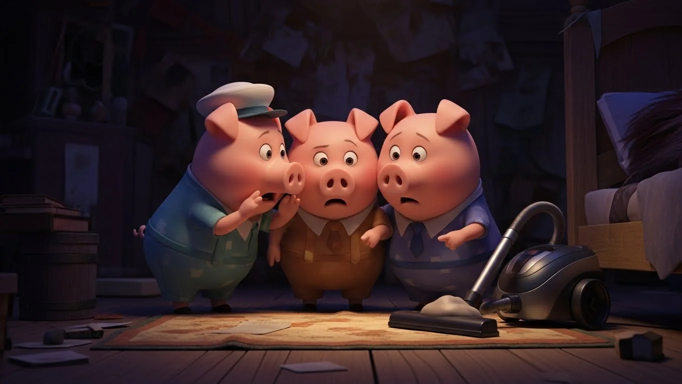 The captured pigs, led by Baker Pig, devise a cunning strategy to reclaim their freedom.