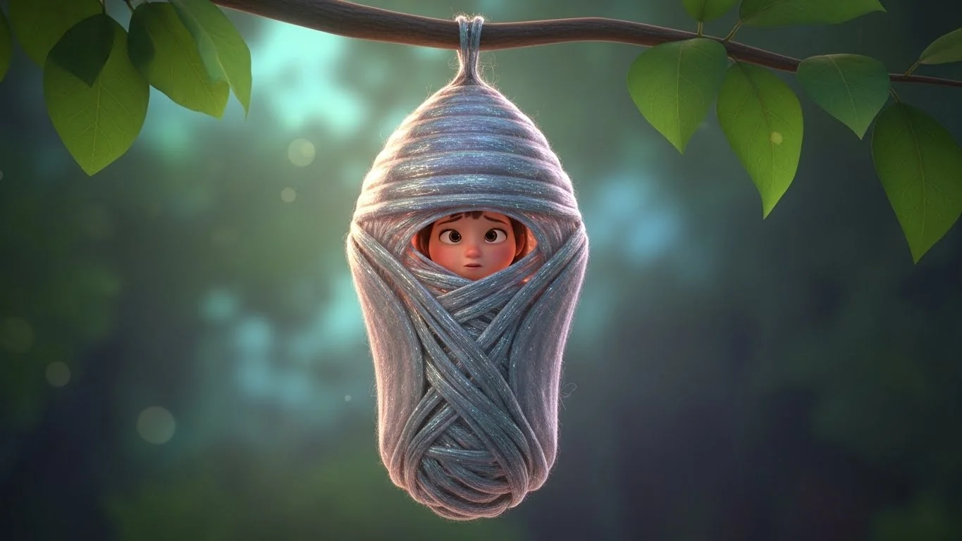 Wrapped in silk, where the waiting turns into change.