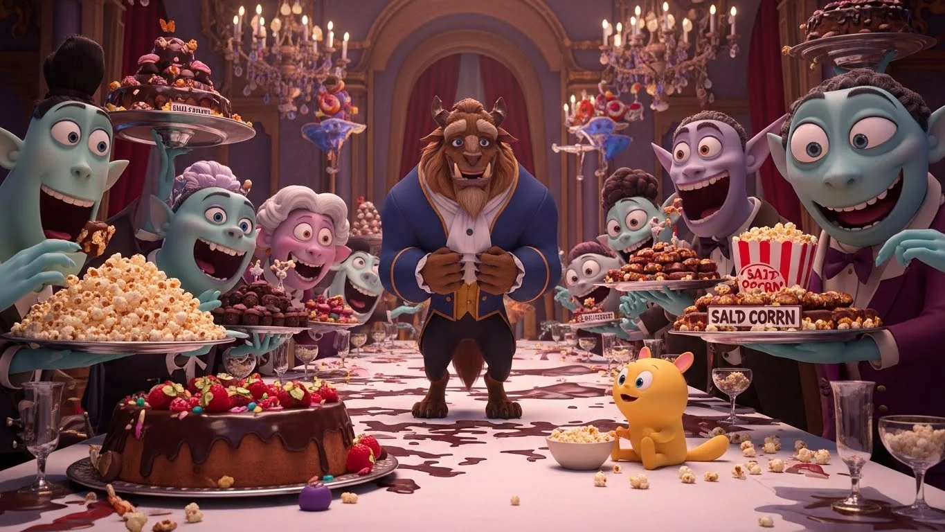 Dinner is served: A feast of treats, not friends.