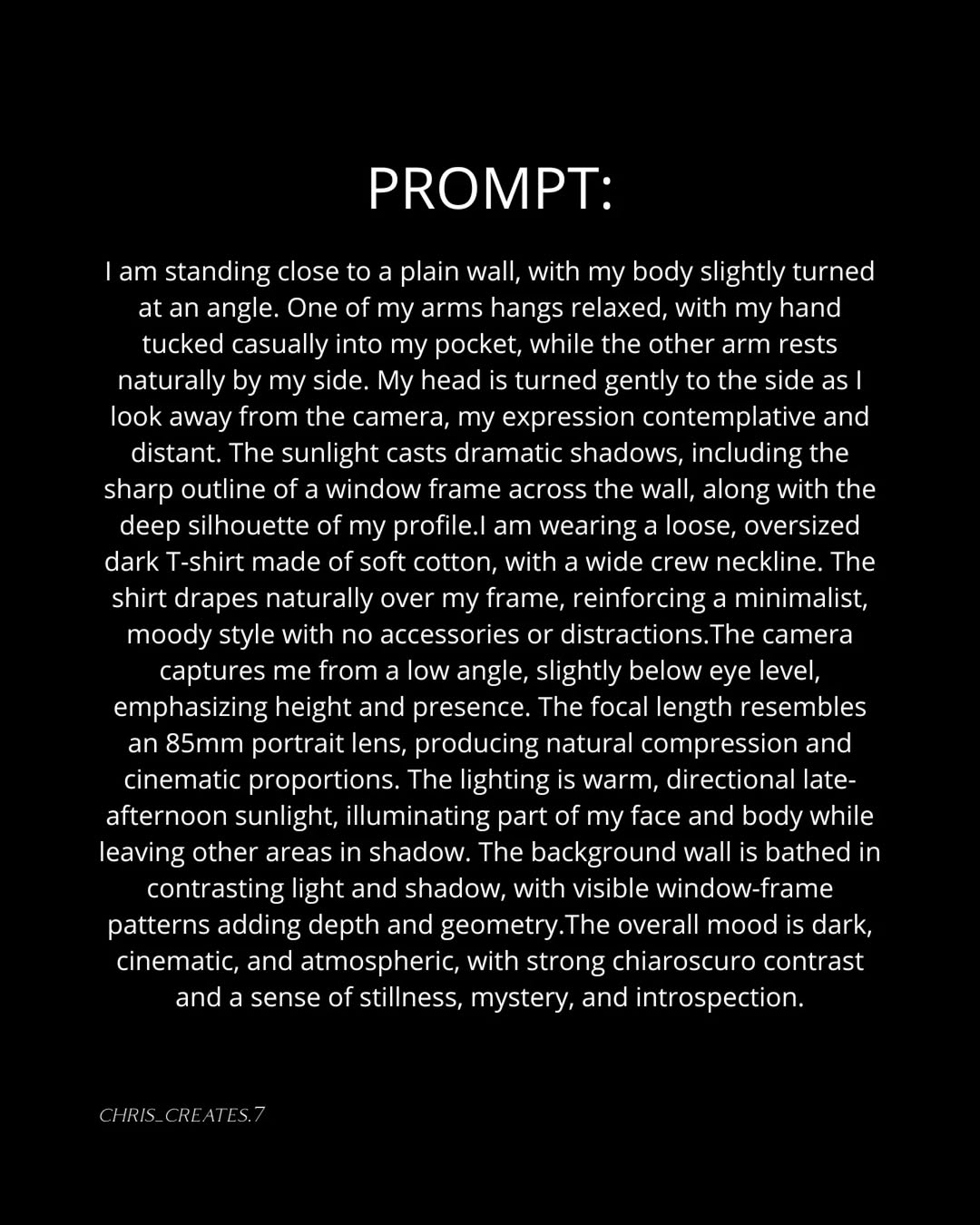 Prompt for cinematic window shadows