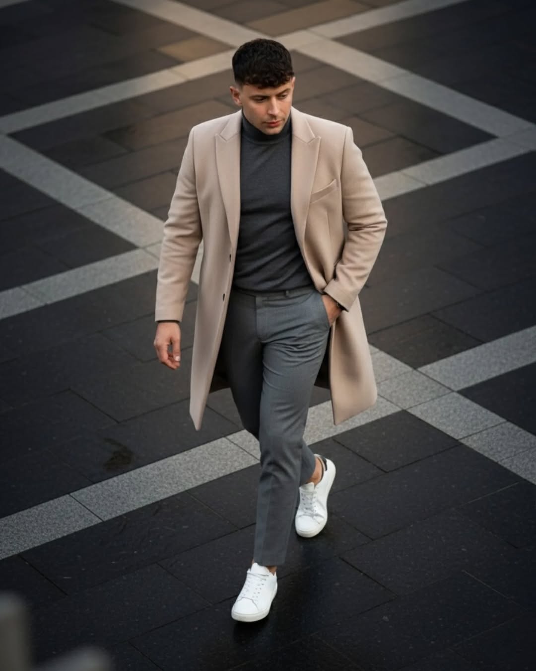 Resulting street style action shot