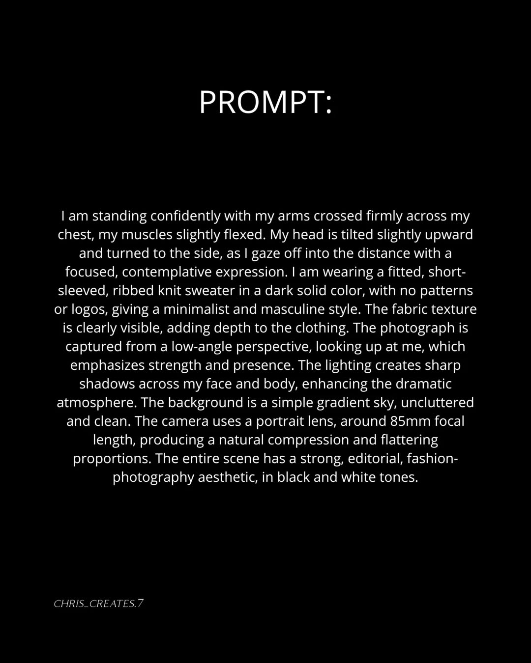 Prompt for black and white strength