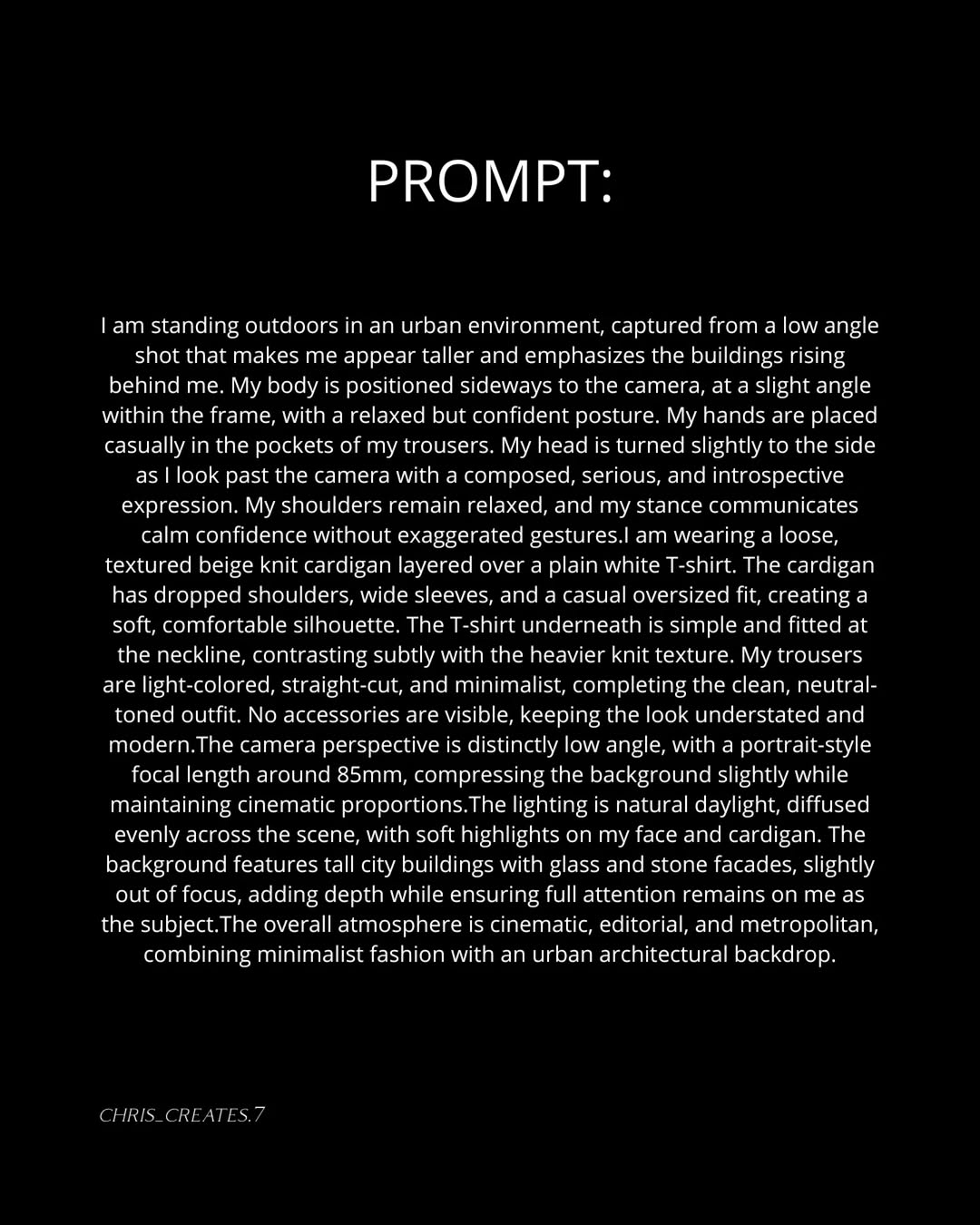 Prompt for urban urban cardigan style