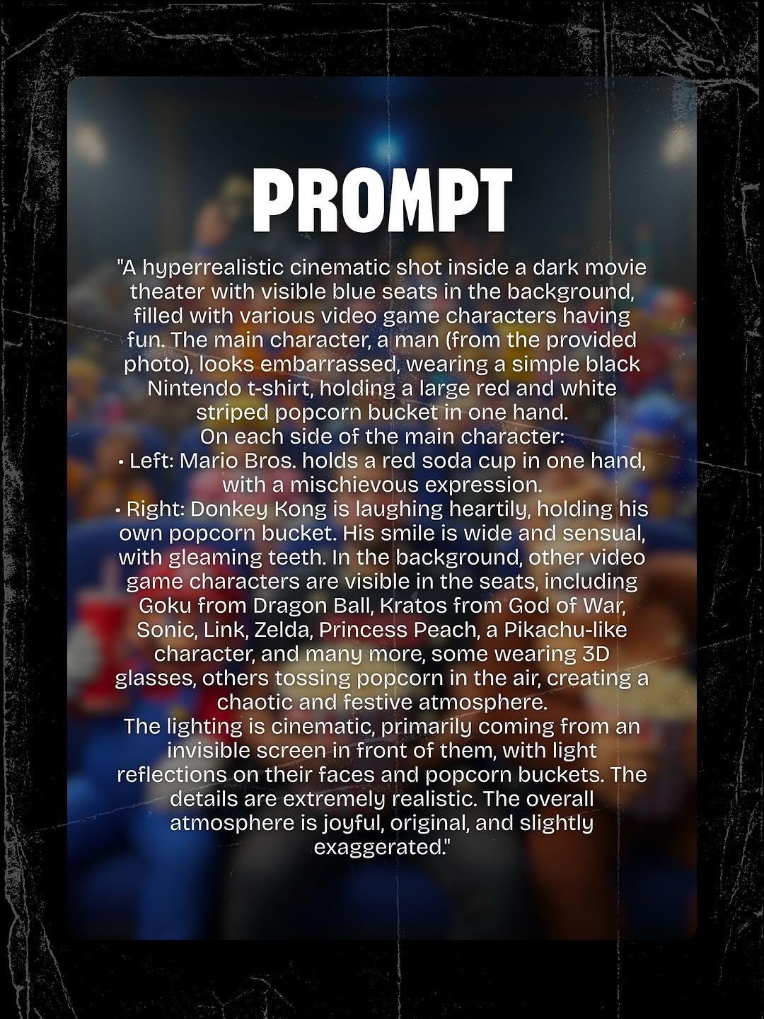 Prompt for cinema shot