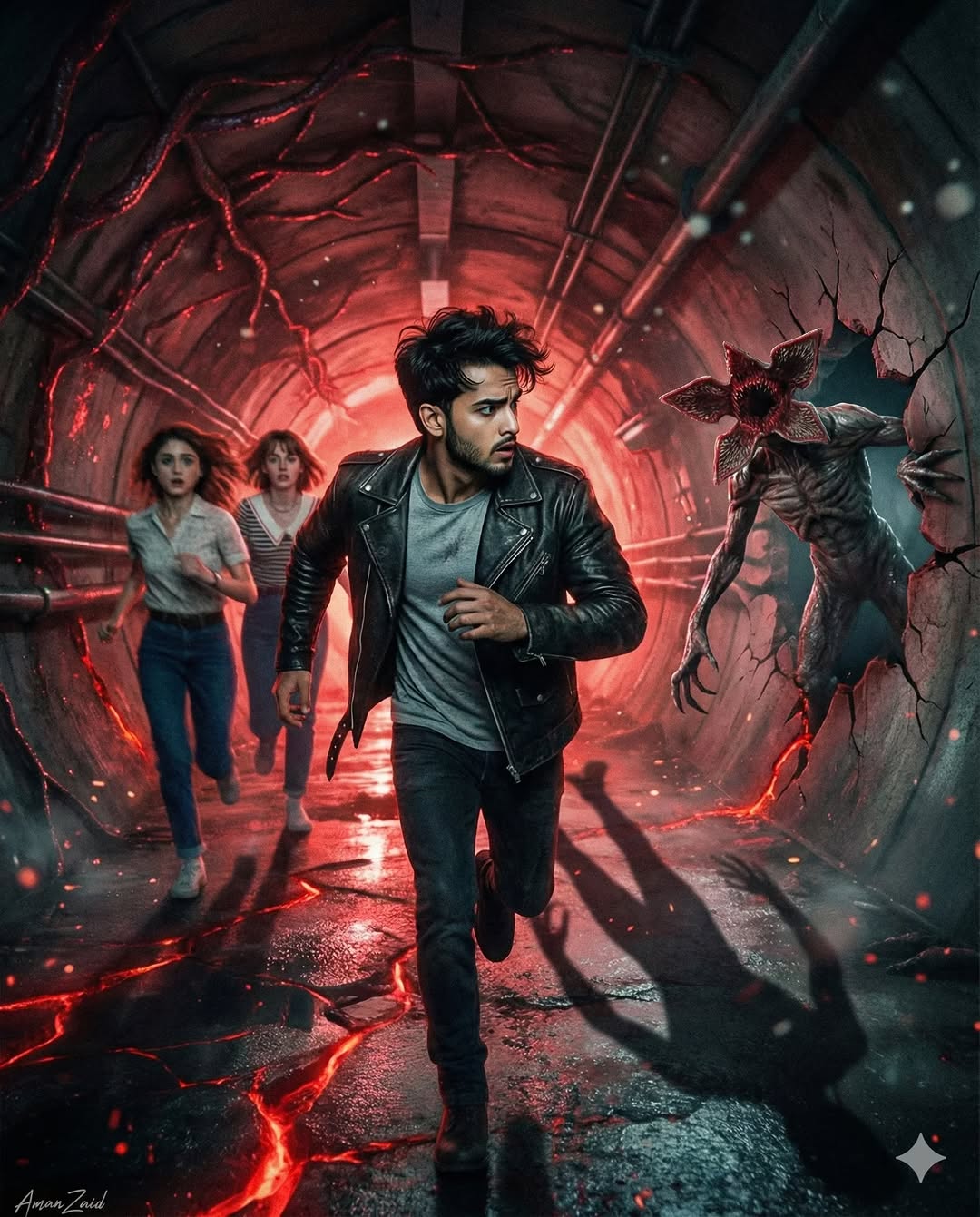 Running through the Underground Tunnel