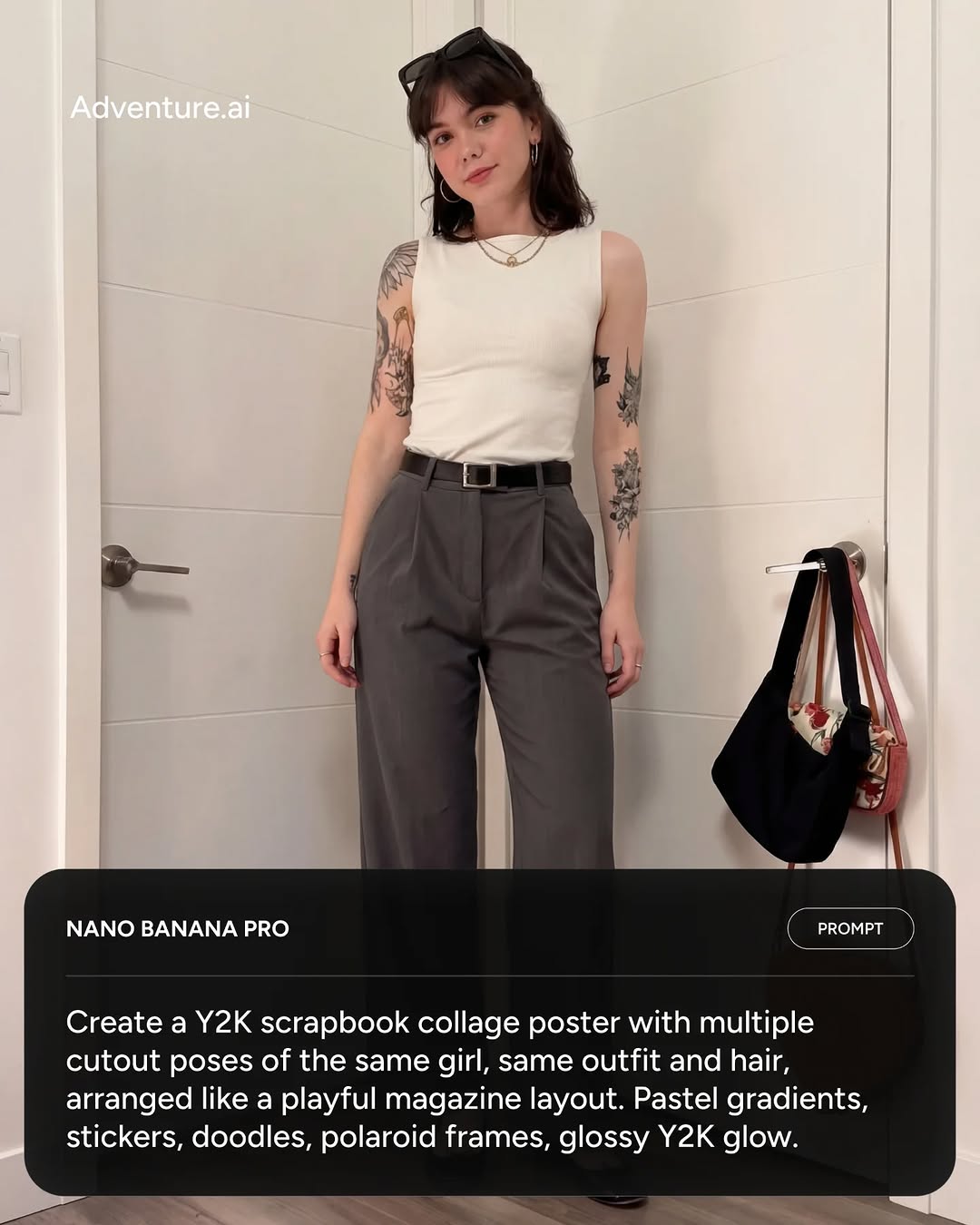 Scrapbook layout prompt for Y2K vibe