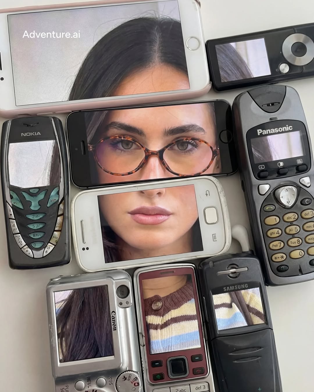 The result of a facial device collage