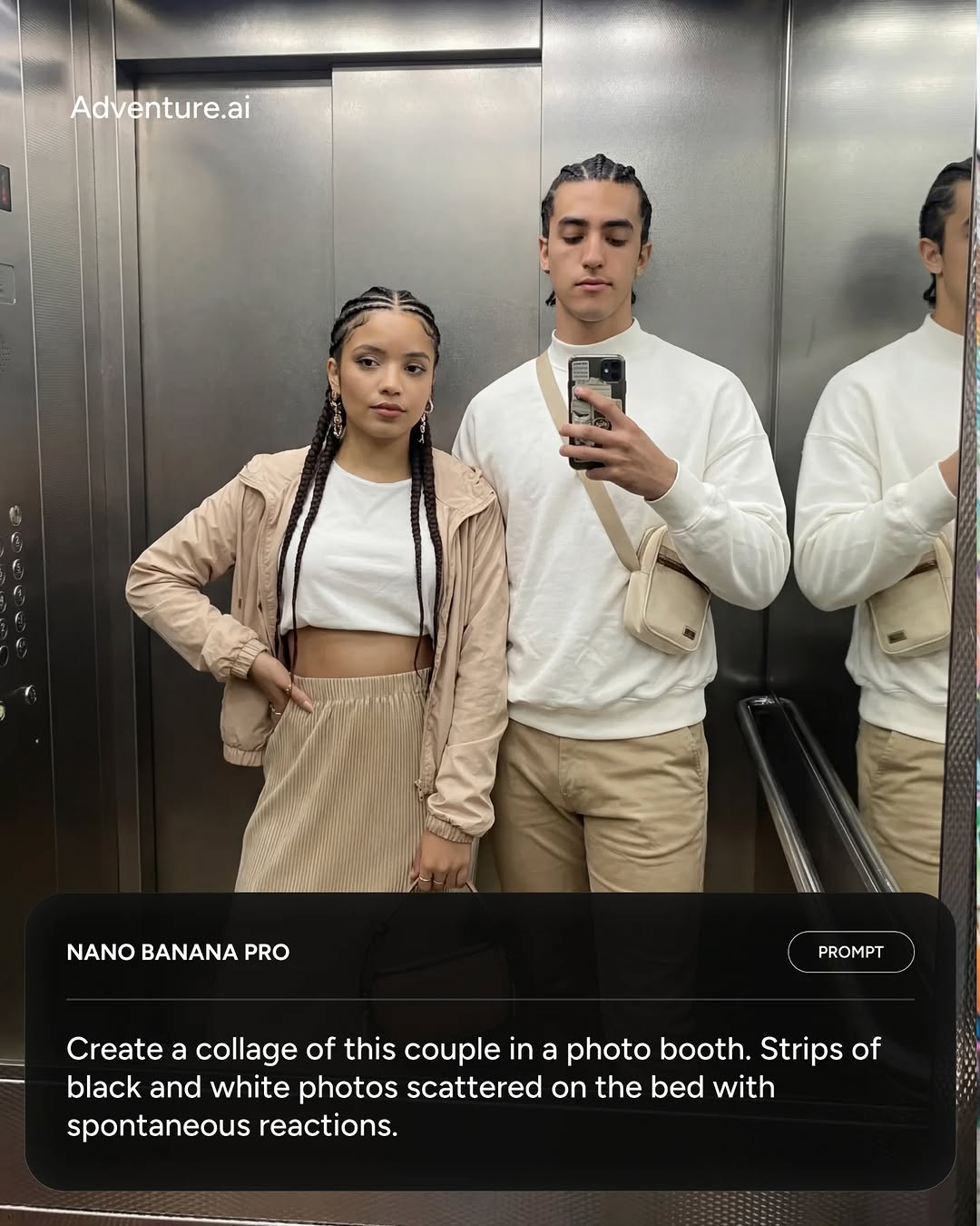 Photo booth strip prompt